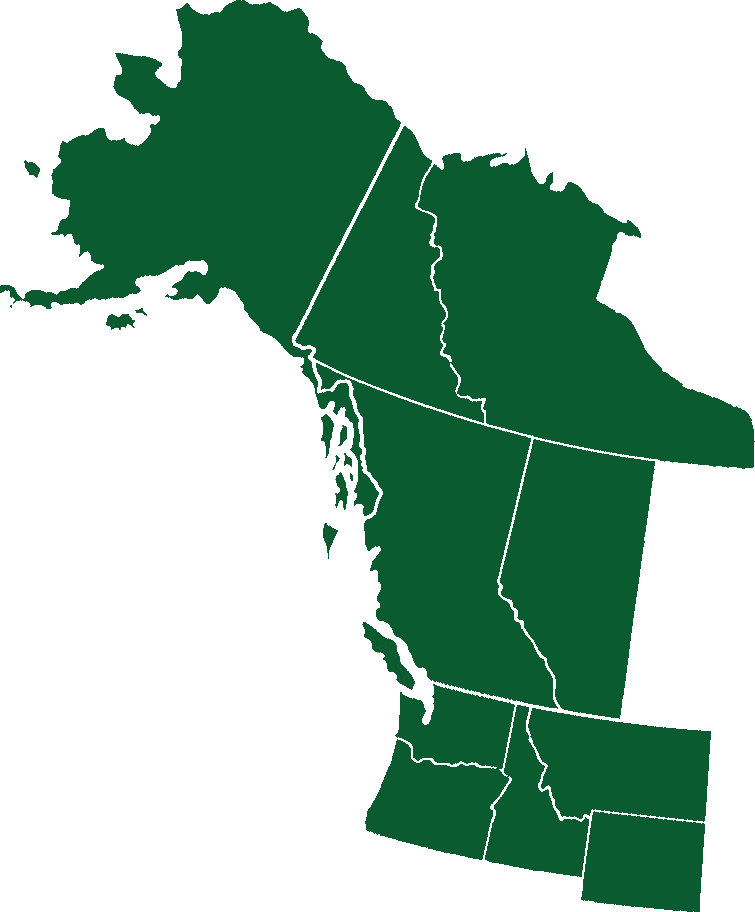 Map of regions monitored for the Pacific Northwest Regional Economic Conference